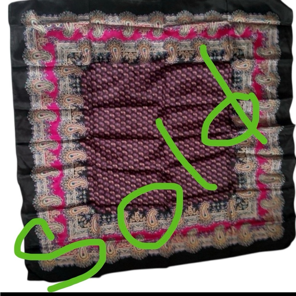 100% silk the specialty house multicolor square scarf - Picture 1 of 8